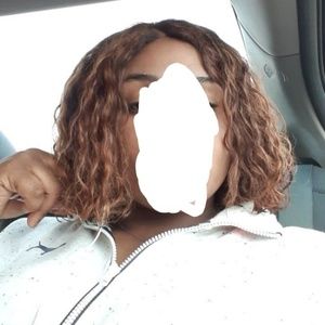 Wig- bob curly human hair